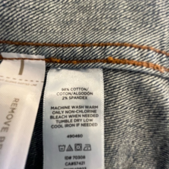 Loft Jean Jacket  S with Copper Buttons and Fitted Seaming 2% Spandex for fit. - Picture 6 of 7